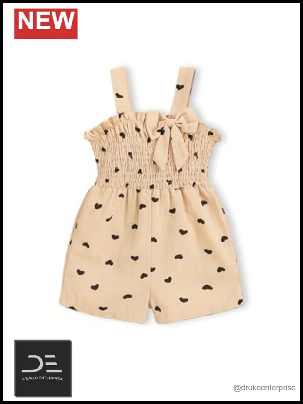 Baby Girl Ruffle Sleeveless Romper Cotton Blend Summer Outfit 6M-24M